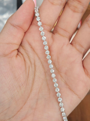 5.42 CT Lab 7 Inches 3 Prongs Tennis Bracelet
