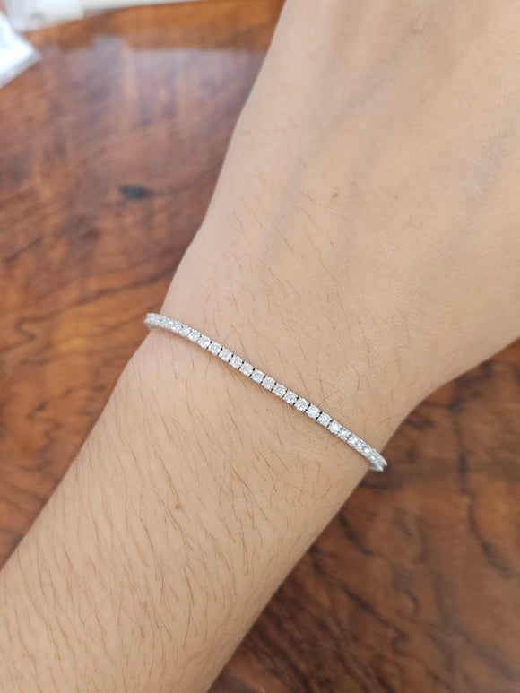 2.31 CT Lab 7 Inches Tennis Bracelet