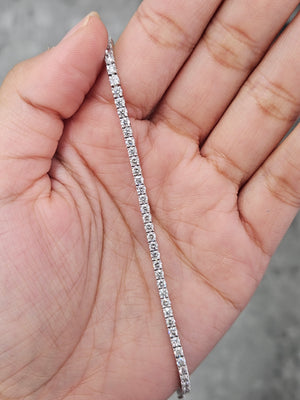 4.16 CT Lab 7 Inches Tennis Bracelet