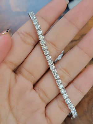 8.19 CT Lab 7.25 inches Tennis Bracelet