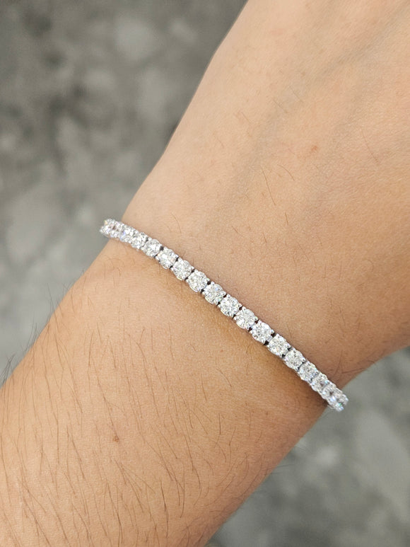 6.20 CT Lab 7 Inches Tennis Bracelet