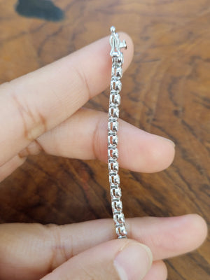5.43 ct lab 7.15 inches Bezel Tennis Bracelet