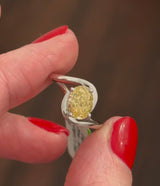 White Gold 1.78ct oval Yellow Lab Diamond Ring