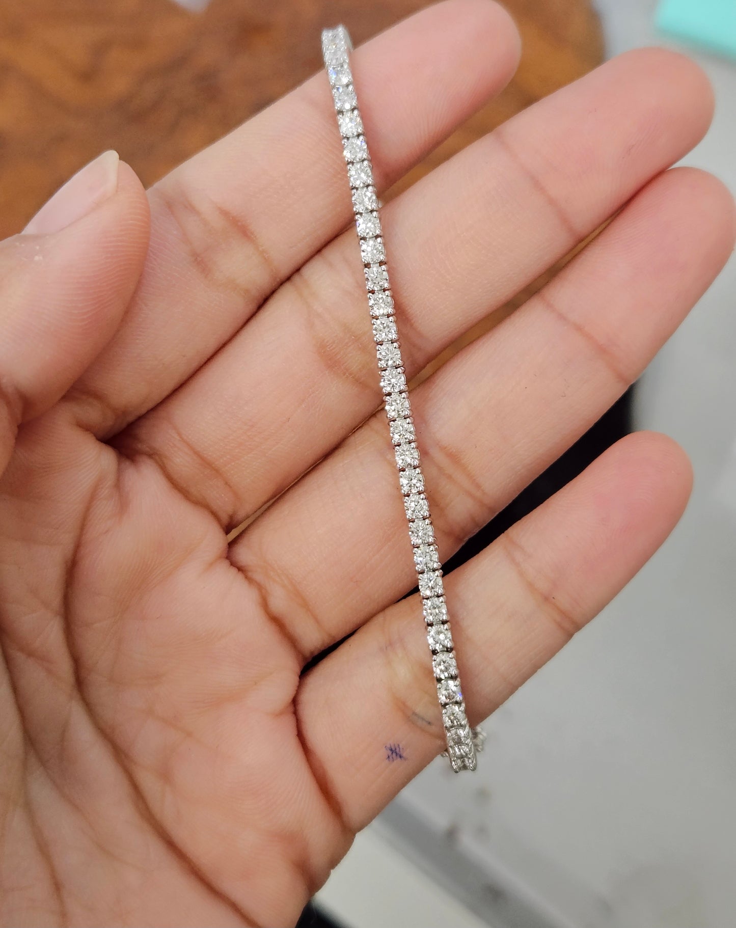 3.34 ct Lab 7 Inches Tennis Bracelet