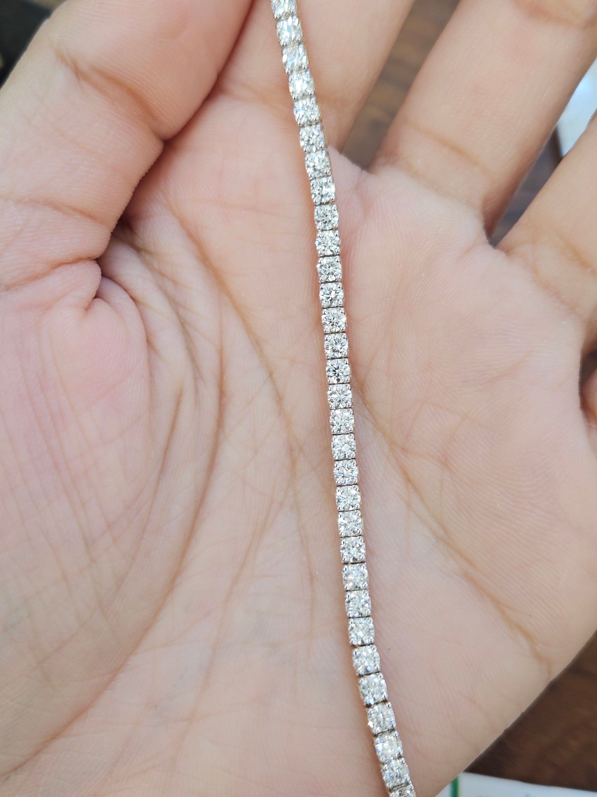5 ct Low setting Lab Tennis Bracelet