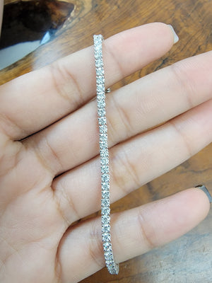 3.65 CT Lab 7.25 inches Tennis Bracelet