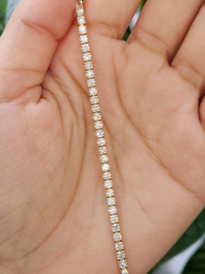 Size to 6 inches * 4.39 ct lab 7 inches Yellow Tennis Bracelet