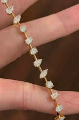 5.18ct Multi Shaped Lab Diamond Tennis Bracelet