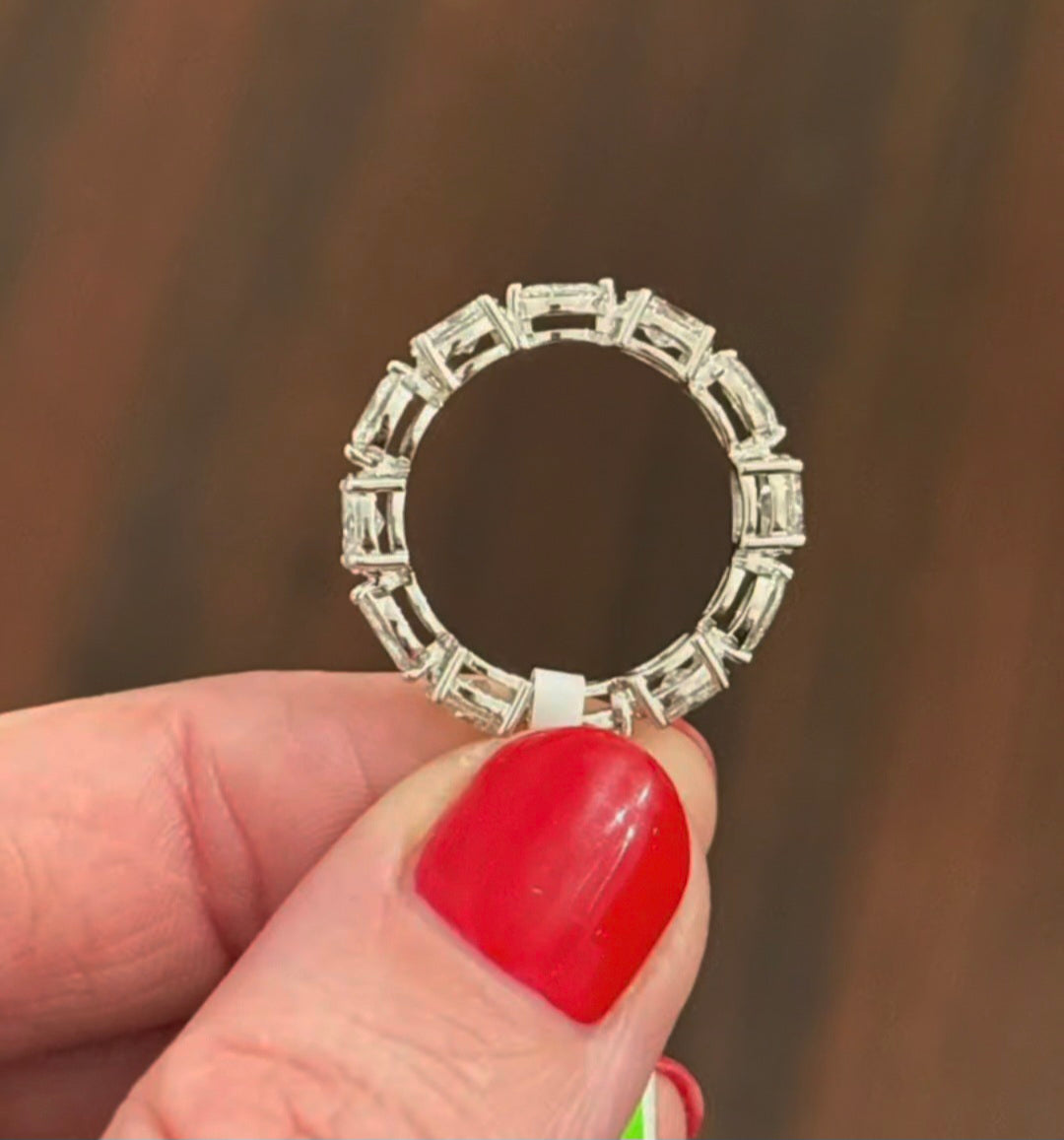 White Gold E/W set 1.98ct oval & marquise lab diamond ring