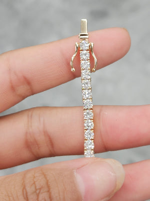 6.05 CT Lab 6.5 Inches Yellow Tennis Bracelet
