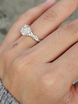 IGI certified 2.28 ct E VS1 Lab Twisted Platinum Engagement Ring