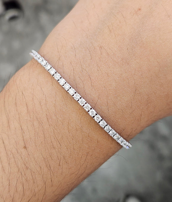 2.97 ct lab 7 inches Tennis Bracelet