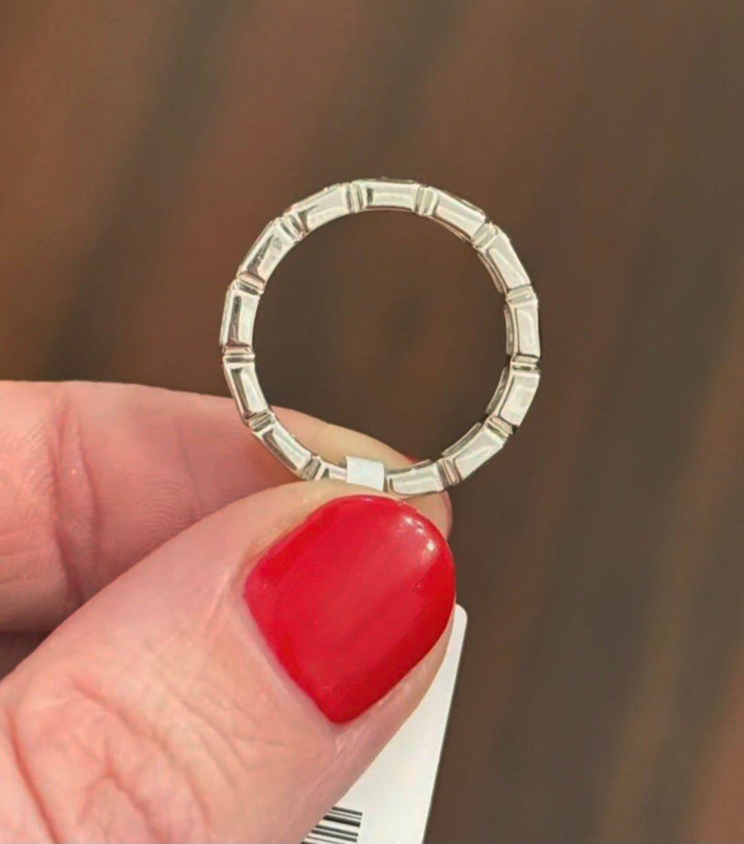 White Gold bezel & E/W set radiant lab diamond ring