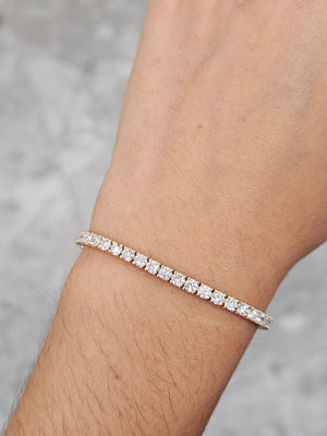 5.72 CT Lab 7 Inches Yellow Tennis Bracelet