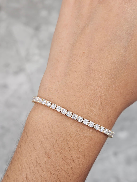 5.72 CT Lab 7 Inches Yellow Tennis Bracelet