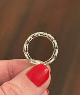 White Gold Bezel & E/W set 1.84ct Pear lab diamond band