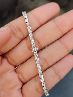 4.74 ct Lab 7 Inches Tennis Bracelet