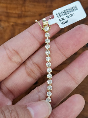 18k 4.94 CT Lab 7 inches Yellow Gold