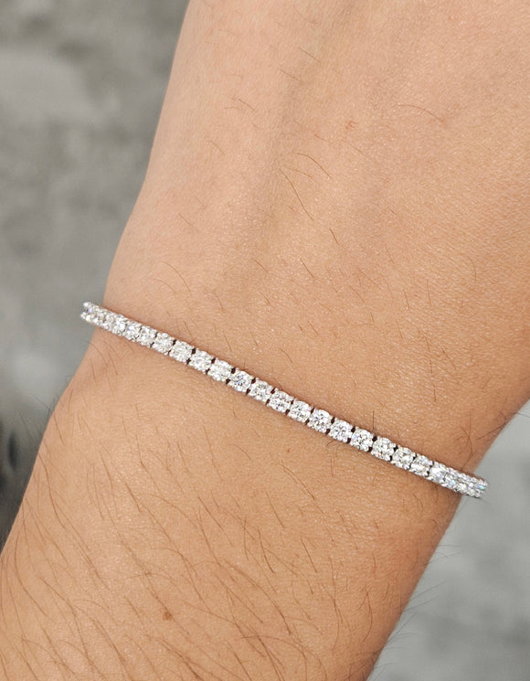 3.15 CT Lab 7 Inches Tennis Bracelet