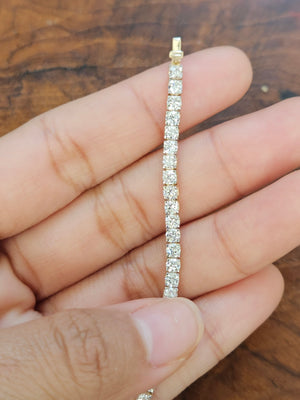 5 CT Lab 7 inches Yellow Tennis Bracelet