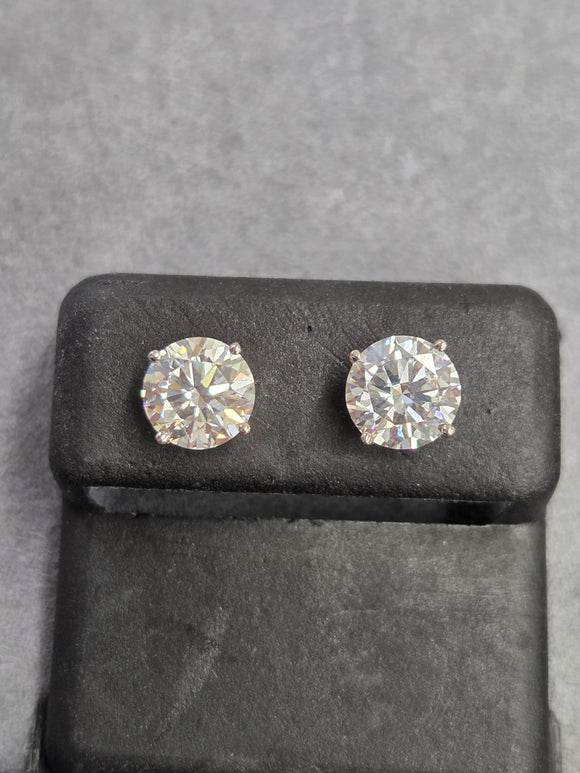 3.00 cttw Lab Diamond Stud screw back white gold 14k