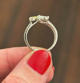 White Gold Yellow & White Lab Diamond Ring