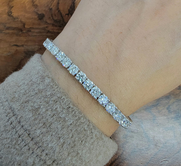 10.87 CT Lab 7.25 inches Tennis Bracelet