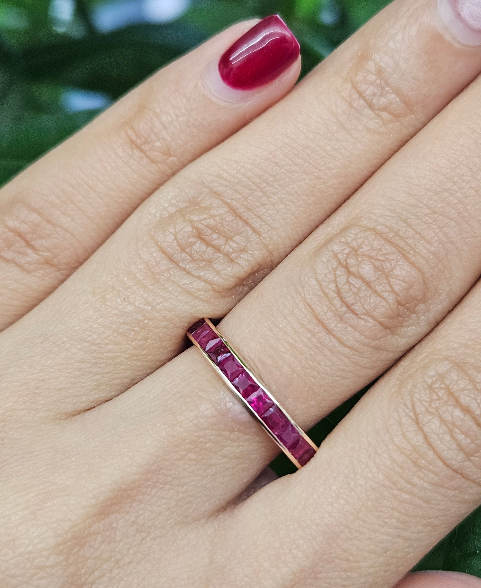 Pink Ruby Natural Diamond Ring Rose Gold