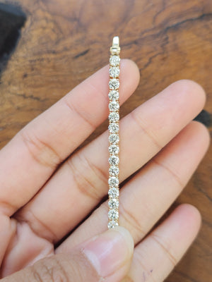 6.34 CT Lab 6 Inches Yellow Tennis Bracelet