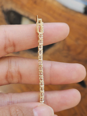6 ct lab 7 inches Yellow Tennis Bracelet
