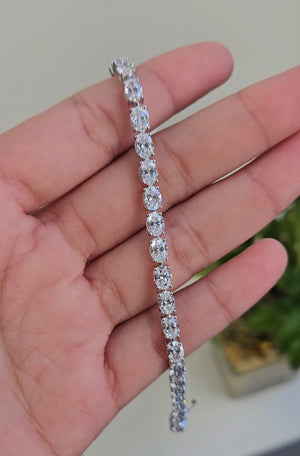 9.76 CT Lab 7 inches Oval Tennis Bracelet