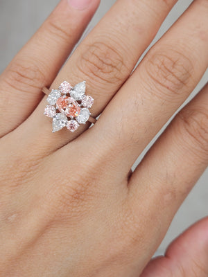 *Premade* 2.34 cttw Mixed Fancy Color Lab Diamonds Ring