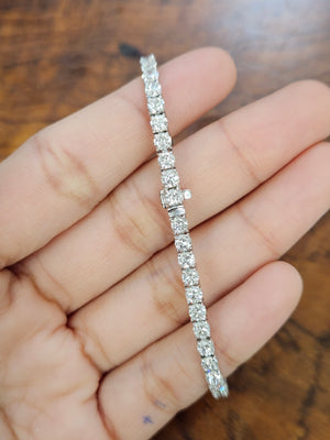 6.80 ct Lab 7 Inches Tennis Bracelet