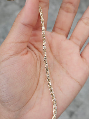 6.05 CT Lab 6.5 Inches Yellow Tennis Bracelet