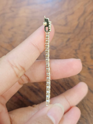 *resize to 6.25 inches * 5.58 CT Lab 7 Inches Yellow Tennis Bracelet