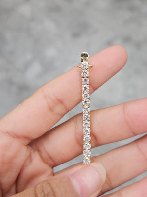 6.05 CT Lab 6.5 Inches Yellow Tennis Bracelet