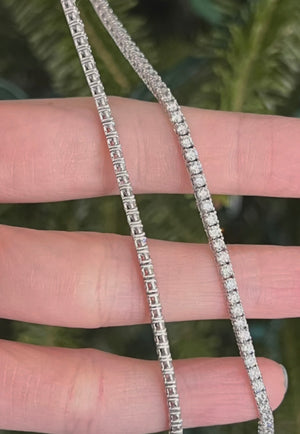 7.78ct lab 16.75 INCHES  diamond tennis necklace