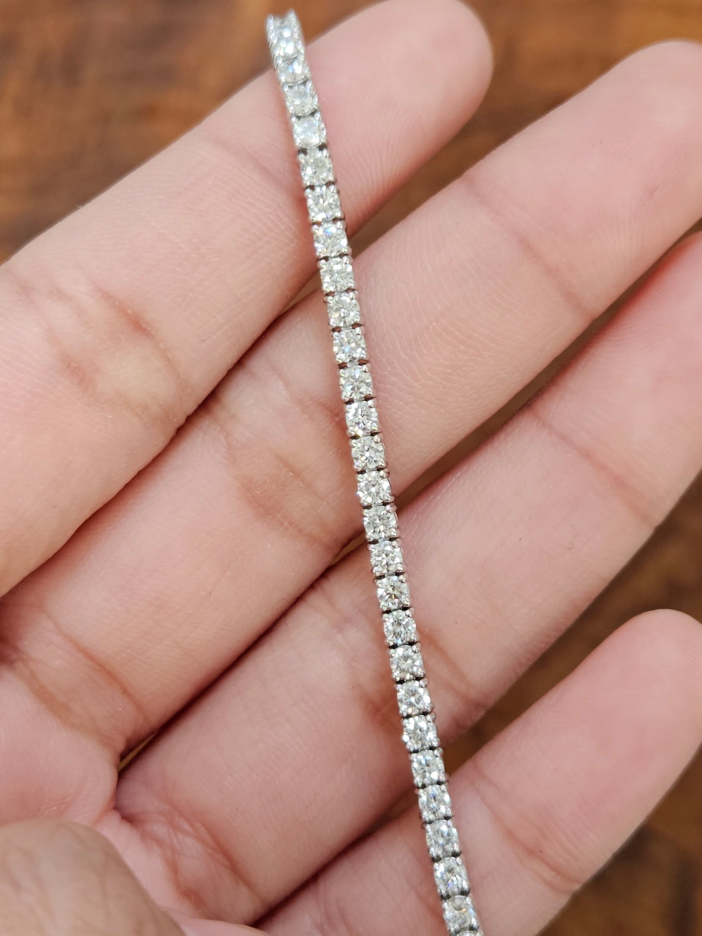 3.34 ct Lab 7 Inches Tennis Bracelet