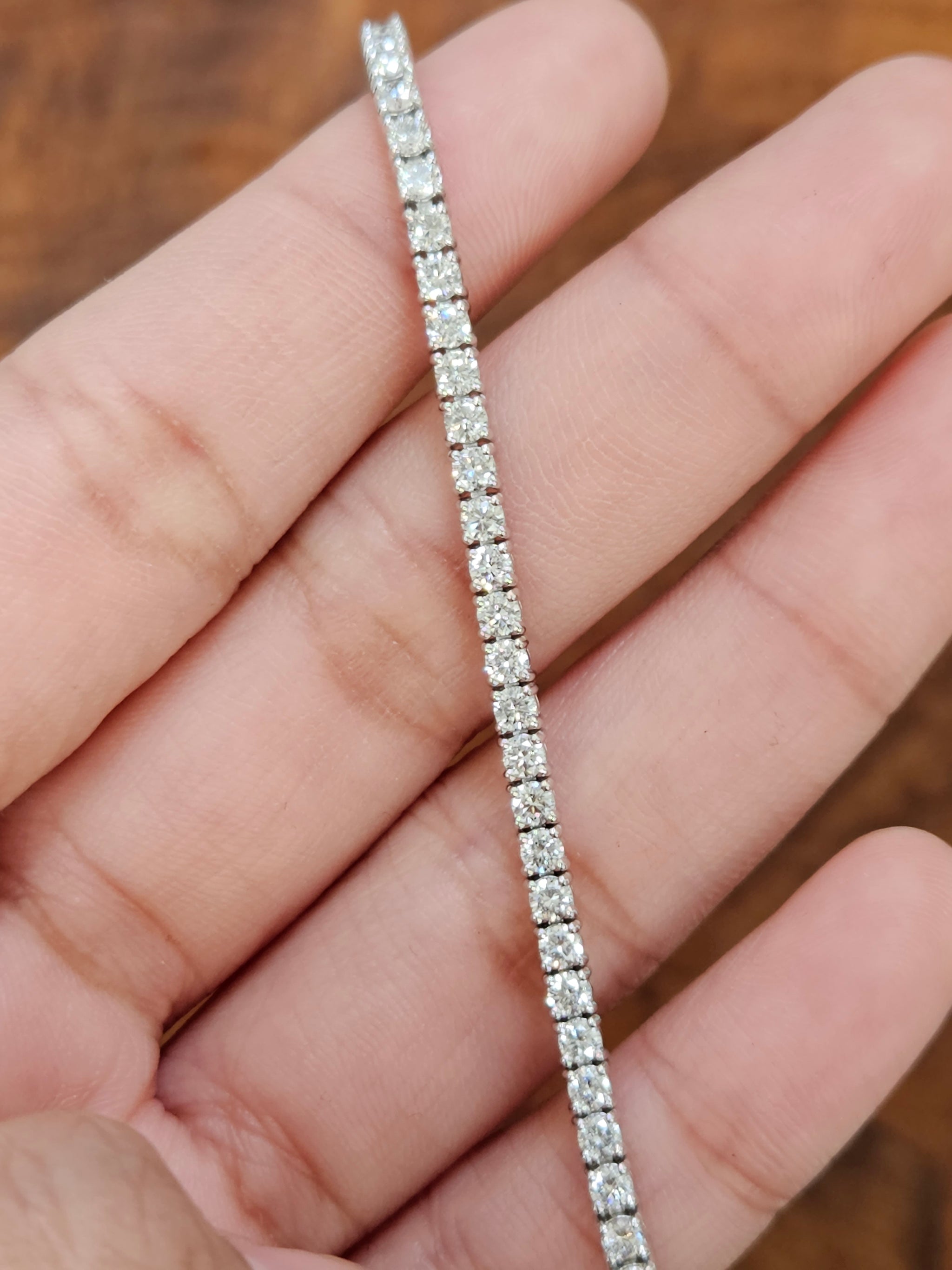 3.34 ct Lab 7 Inches Tennis Bracelet