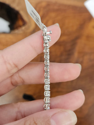 9.03 ct Lab 7 inches White gold Tennis Bracelet