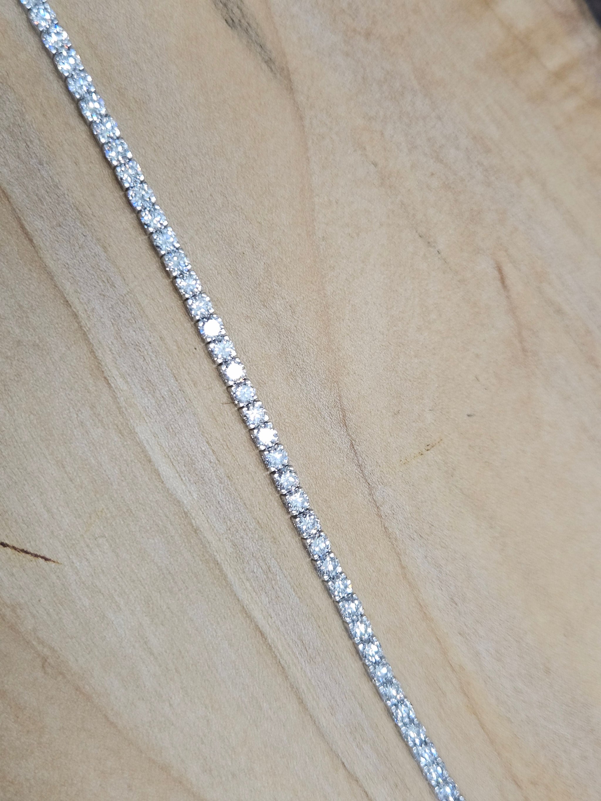 7 ct Low setting Lab Tennis Bracelet