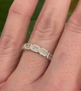 White Gold bezel & E/W set radiant lab diamond ring