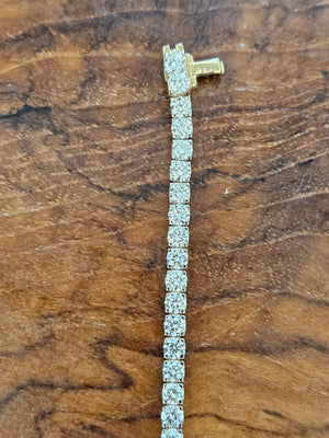 5 CT Lab 7 inches Yellow Tennis Bracelet