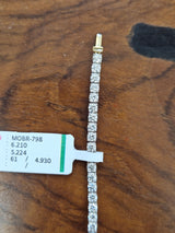 5 CT Lab 7 Inches Yellow Tennis Bracelet