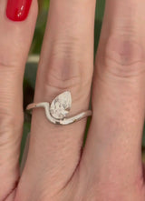 White Gold 1.02ct Pear Shape Lab Diamond Ring