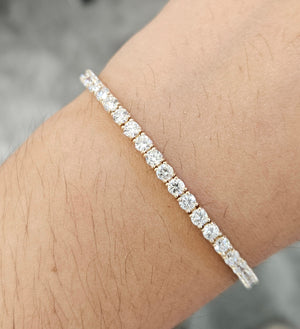 *resize to 6.25 inches * 5.58 CT Lab 7 Inches Yellow Tennis Bracelet