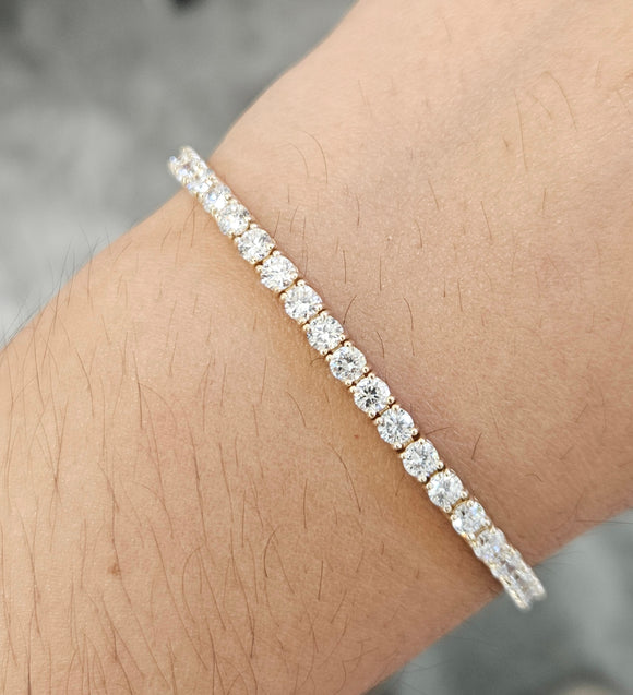 5.58 CT Lab 7 Inches Yellow Tennis Bracelet