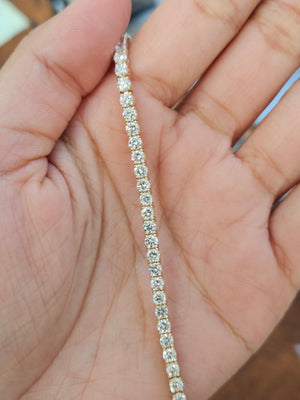 *resize to 6.25 inches * 5.58 CT Lab 7 Inches Yellow Tennis Bracelet