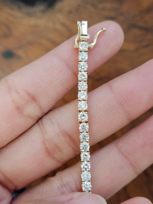 6 ct lab 7 inches Yellow Tennis Bracelet