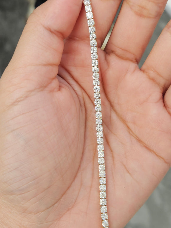 5 CT Lab 7 inches Yellow Tennis Bracelet